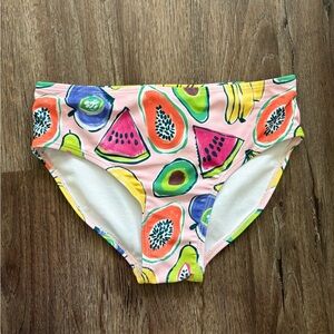 Andy & Evan Girls Fruit Print Bikini Bottoms Size S 7/8 NWT Tropical Swim